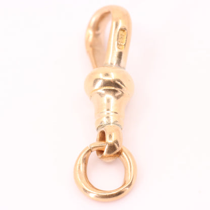 Antique 9ct Hallmarked Rose Gold Albert Dog Clip Clasp Jewellery Making Charm Holder