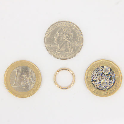 Vintage 9ct Solid Gold Split Ring – 13.5mm Yellow Gold Jump Ring