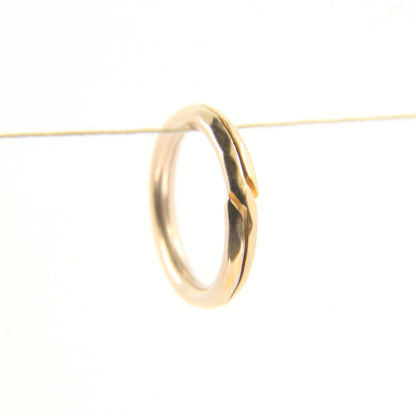 Vintage 9ct Solid Gold Split Ring – 13.5mm Yellow Gold Jump Ring