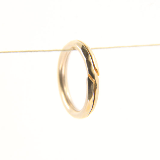Vintage 9ct Solid Gold Split Ring – 13.5mm Yellow Gold Jump Ring