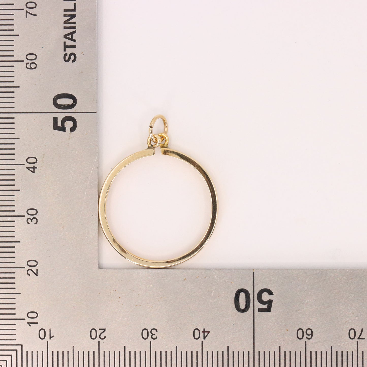 Vintage 9ct Hallmarked Gold Full Sovereign Coin Ring Pendant Mount Holder Frame