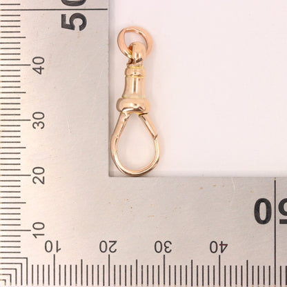 Antique 9ct Rose Gold Large Albert Dog Clip Clasp Jewellery Making Charm Holder
