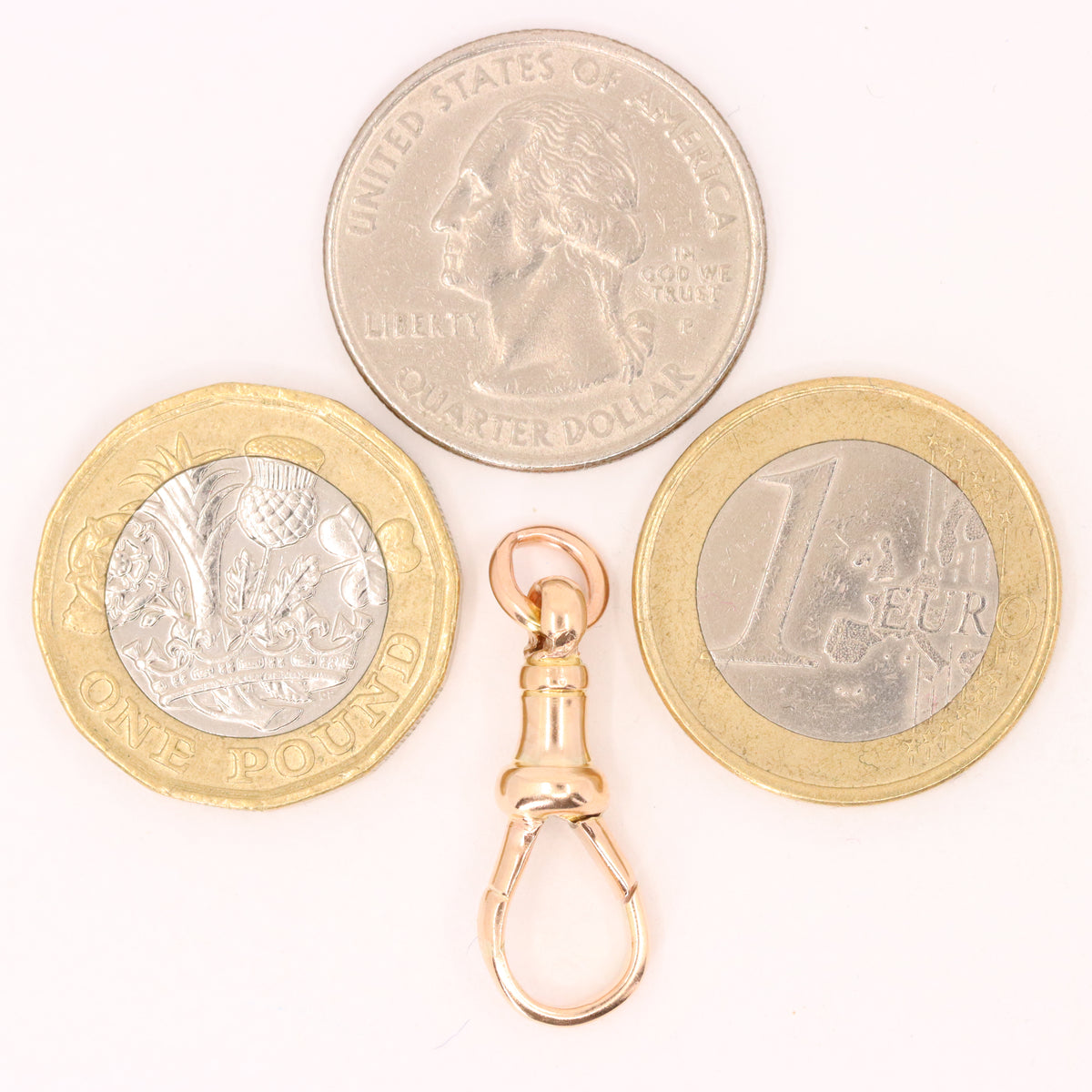 Antique 9ct Rose Gold Large Albert Dog Clip Clasp Jewellery Making Charm Holder