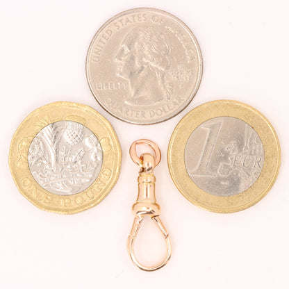 Antique 9ct Rose Gold Large Albert Dog Clip Clasp Jewellery Making Charm Holder