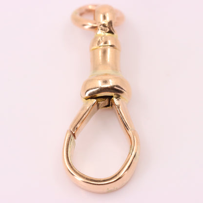 Antique 9ct Rose Gold Large Albert Dog Clip Clasp Jewellery Making Charm Holder