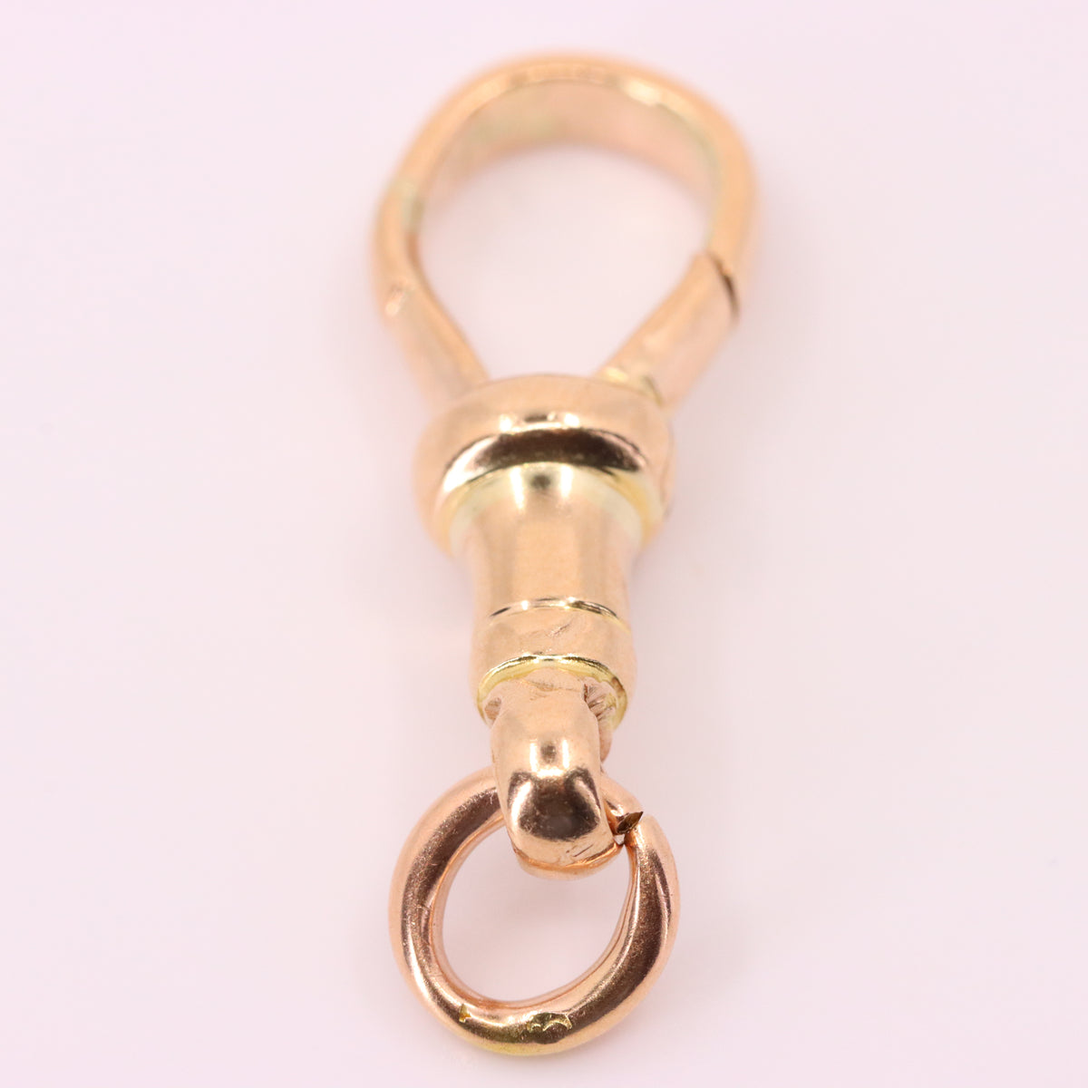 Antique 9ct Rose Gold Large Albert Dog Clip Clasp Jewellery Making Charm Holder