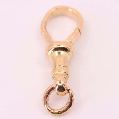 Antique 9ct Rose Gold Large Albert Dog Clip Clasp Jewellery Making Charm Holder