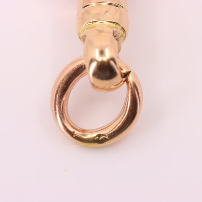 Antique 9ct Rose Gold Large Albert Dog Clip Clasp Jewellery Making Charm Holder