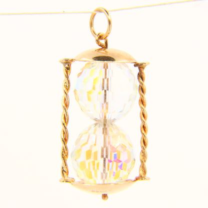 Vintage 9ct Gold Hour Glass Charm Pendant Yellow Gold Hallmarked 9k Charm