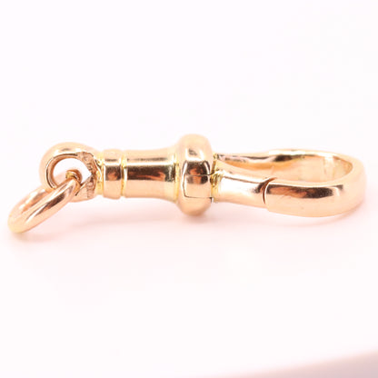 Antique 9ct Rose Gold Large Albert Dog Clip Clasp Jewellery Making Charm Holder