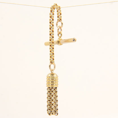 Antique 9ct Solid Gold Tassel T-Bar – Part Albertina Watch Chain Drop
