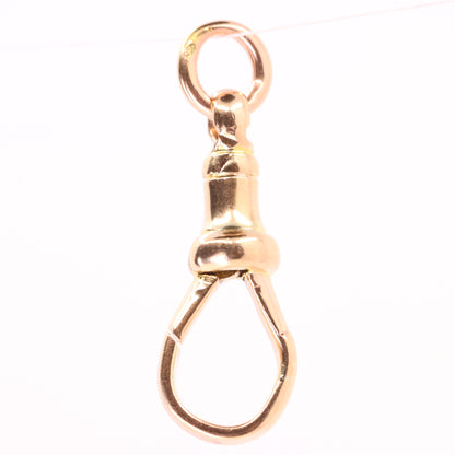 Antique 9ct Rose Gold Large Albert Dog Clip Clasp Jewellery Making Charm Holder