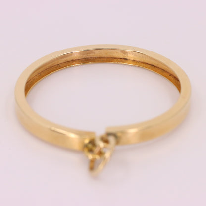 Vintage 9ct Hallmarked Gold Full Sovereign Coin Ring Pendant Mount Holder Frame