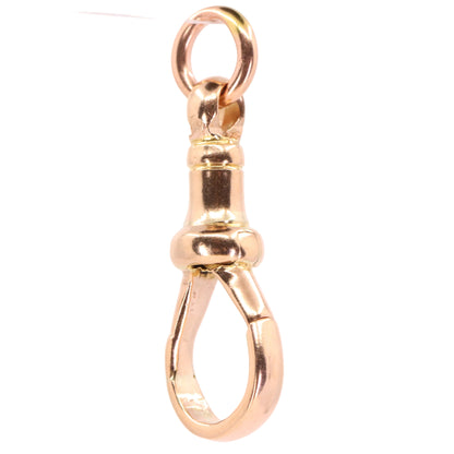 Antique 9ct Rose Gold Large Albert Dog Clip Clasp Jewellery Making Charm Holder
