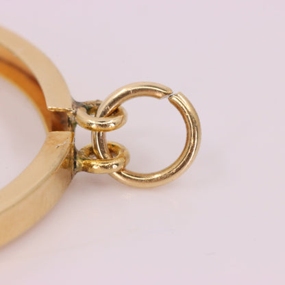 Vintage 9ct Hallmarked Gold Full Sovereign Coin Ring Pendant Mount Holder Frame