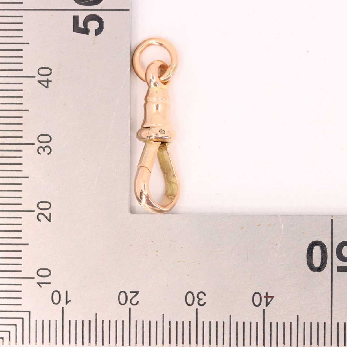 Antique 9ct Hallmarked Rose Gold Albert Dog Clip Jewellery Making Charm Holder