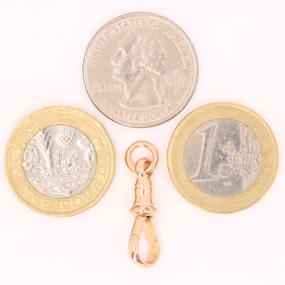 Antique 9ct Hallmarked Rose Gold Albert Dog Clip Jewellery Making Charm Holder