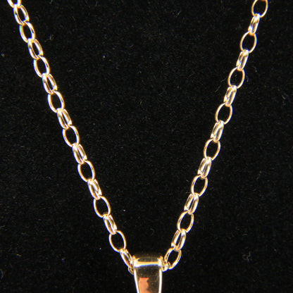 Vintage 9ct Hallmarked Yellow Gold Rennie Mackintosh Pendant Necklace 18 Inch Boxed Gift
