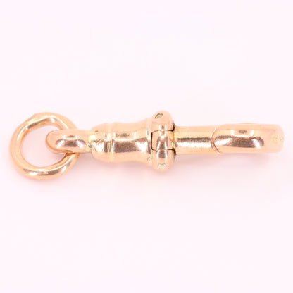 Antique 9ct Hallmarked Rose Gold Albert Dog Clip Jewellery Making Charm Holder