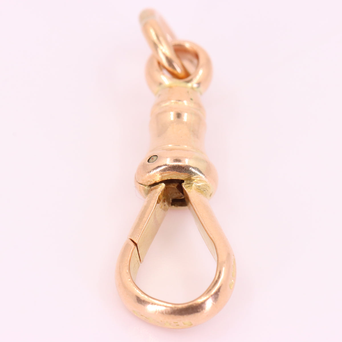 Antique 9ct Hallmarked Rose Gold Albert Dog Clip Jewellery Making Charm Holder