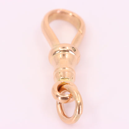 Antique 9ct Hallmarked Rose Gold Albert Dog Clip Jewellery Making Charm Holder