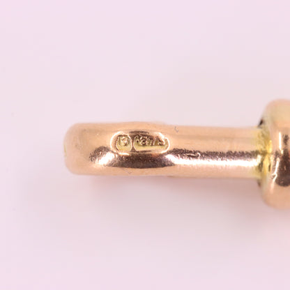 Antique 9ct Hallmarked Rose Gold Albert Dog Clip Jewellery Making Charm Holder