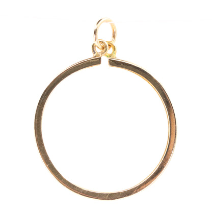 Vintage 9ct Hallmarked Gold Full Sovereign Coin Ring Pendant Mount Holder Frame