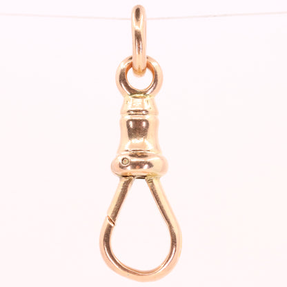 Antique 9ct Hallmarked Rose Gold Albert Dog Clip Jewellery Making Charm Holder