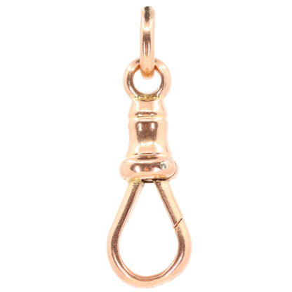 Antique 9ct Hallmarked Rose Gold Albert Dog Clip Jewellery Making Charm Holder