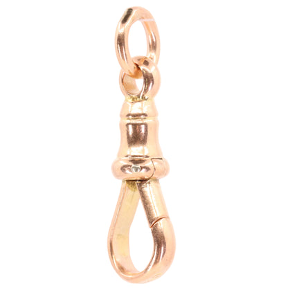 Antique 9ct Hallmarked Rose Gold Albert Dog Clip Jewellery Making Charm Holder