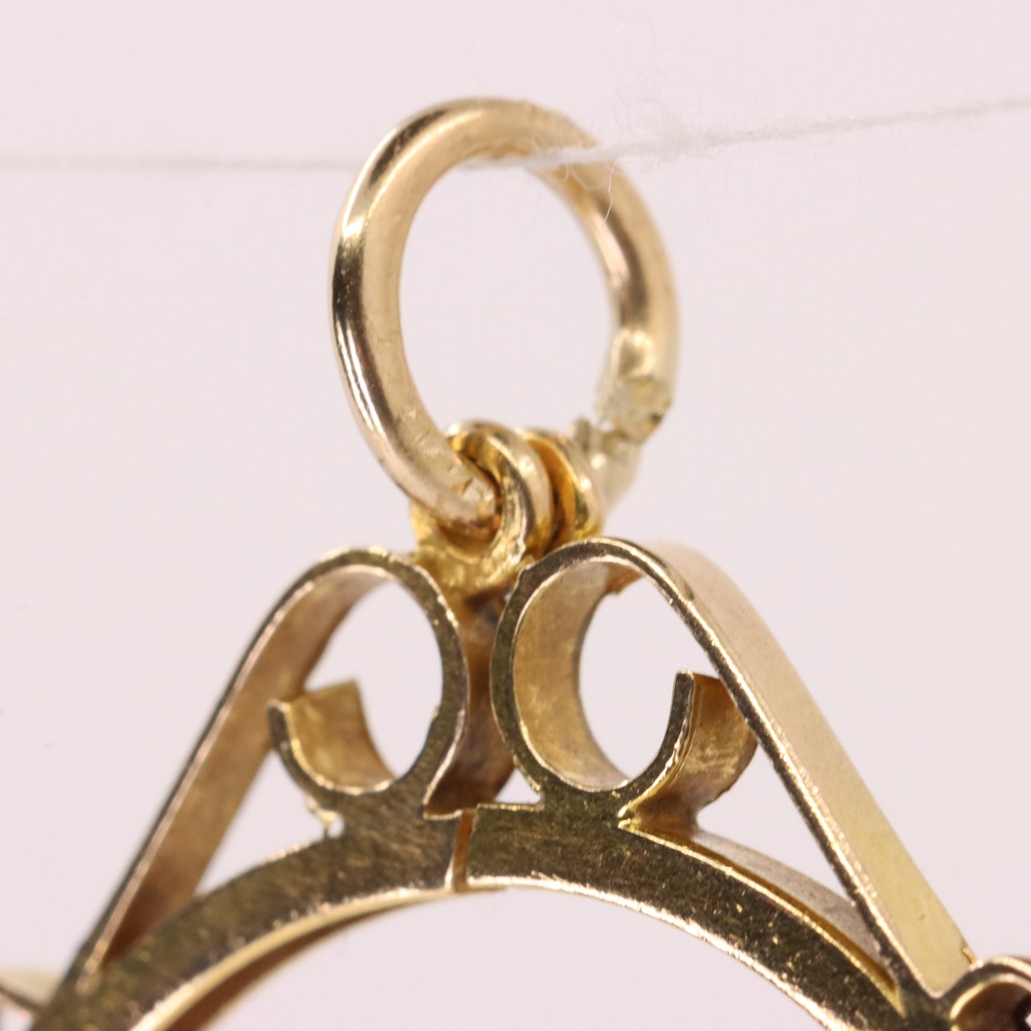 Vintage 9ct Hallmarked Gold Half Sovereign Coin Frame Pendant Mount Holder Charm