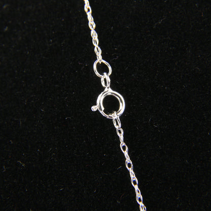Vintage 18ct Hallmarked White Gold Pink Sapphire Diamond 18 Inch Cross Pendant Necklace