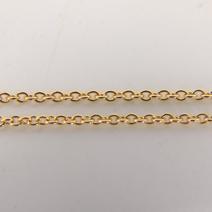 Vintage 18ct Hallmarked Gold Chain Necklace 16 Inch Fine 1mm Chain Boxed