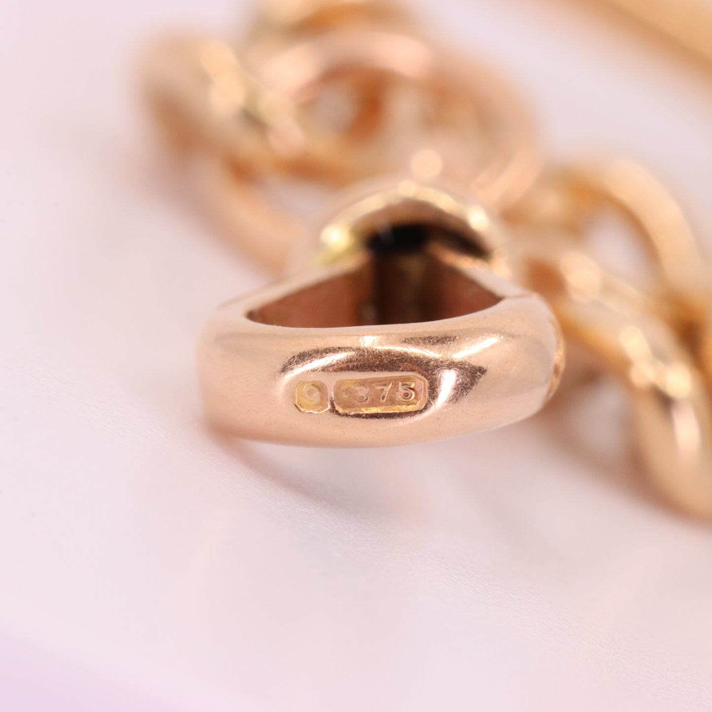 Antique 9ct Hallmarked Rose Gold 4.2 Inch Albert Chain Extension T Bar Dog Clip
