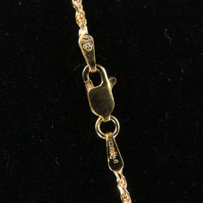 Vintage 9ct Hallmarked Yellow Gold Ball Station Necklace 18 Inch Boxed