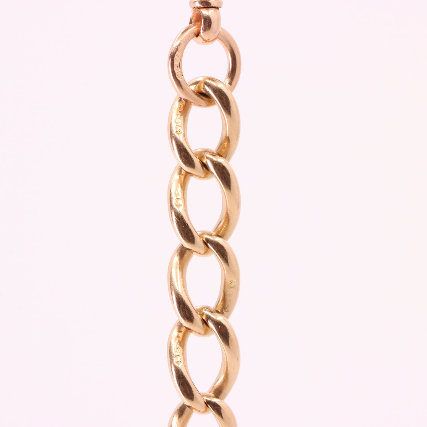 Antique 9ct Hallmarked Rose Gold 4.2 Inch Albert Chain Extension T Bar Dog Clip