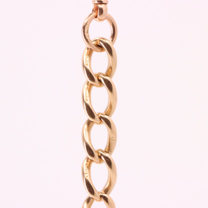 Antique 9ct Hallmarked Rose Gold 4.2 Inch Albert Chain Extension T Bar Dog Clip