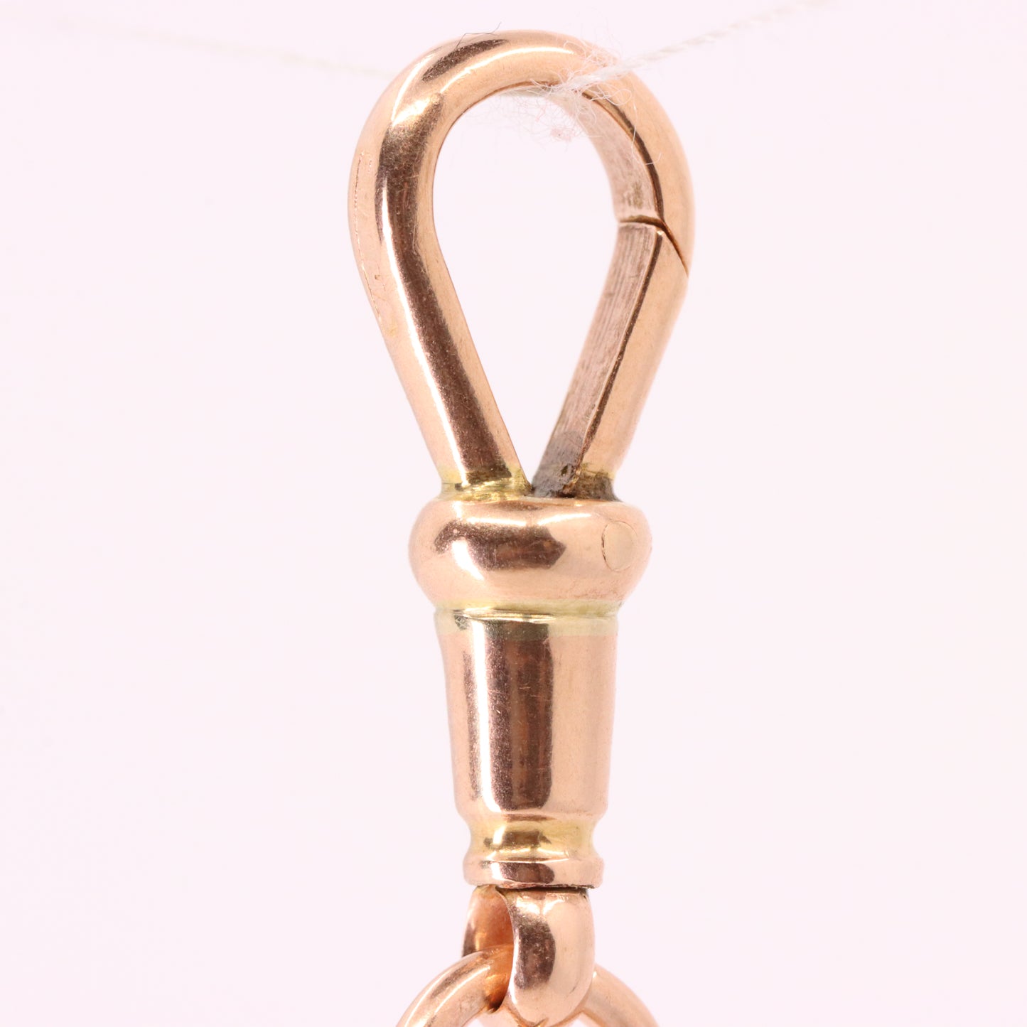 Antique 9ct Hallmarked Rose Gold 4.2 Inch Albert Chain Extension T Bar Dog Clip