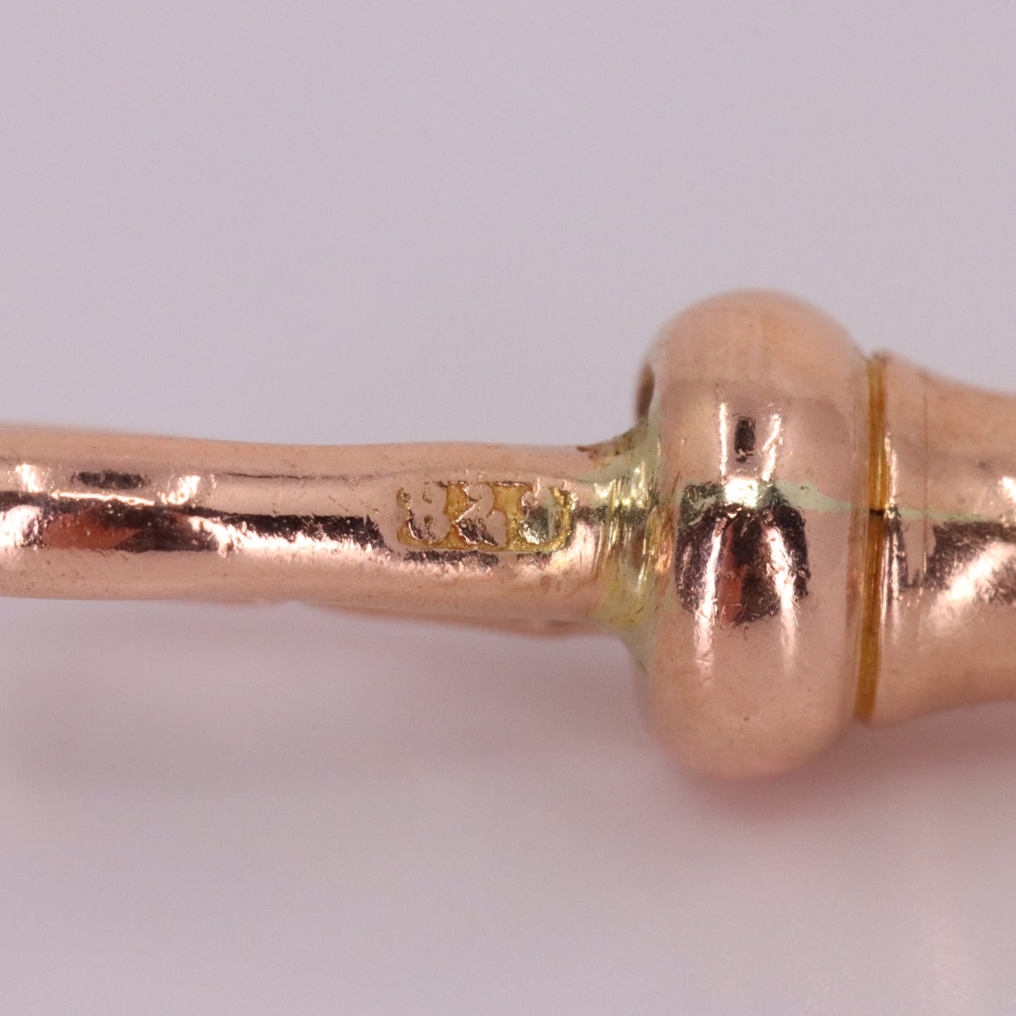Antique 9ct Hallmarked Rose Gold Dog Clip Clasp Jewellery Finding Pendant Chain