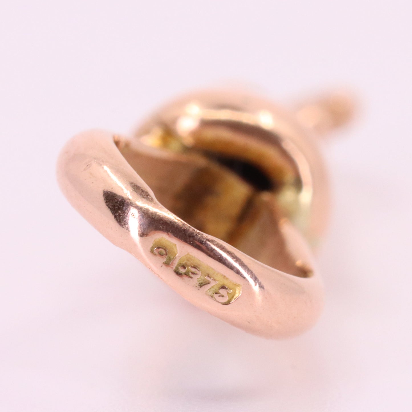 Antique 9ct Hallmarked Rose Gold Dog Clip Clasp Jewellery Finding Pendant Chain