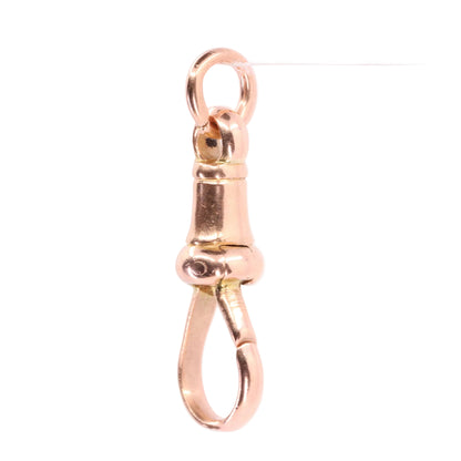 Antique 9ct Hallmarked Rose Gold Dog Clip Clasp Jewellery Finding Pendant Chain