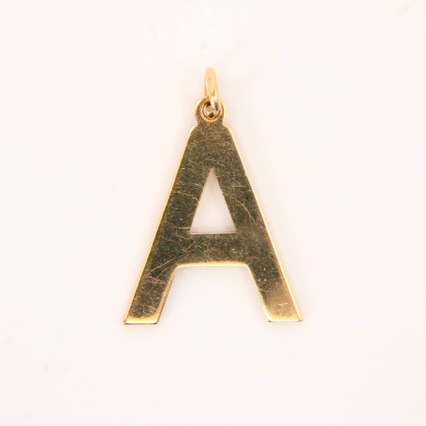 Vintage 9ct A Pendant Hallmarked 9 Carat Yellow Gold A Letter Charm