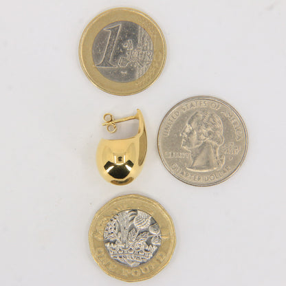 Vintage 9ct Hallmarked Yellow Gold Teardrop Stud Drop Earrings Boxed Gift