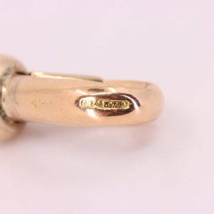 Antique 9ct Hallmarked Rose Gold 5.5 Inch Albert Chain Extension T Bar Dog Clip