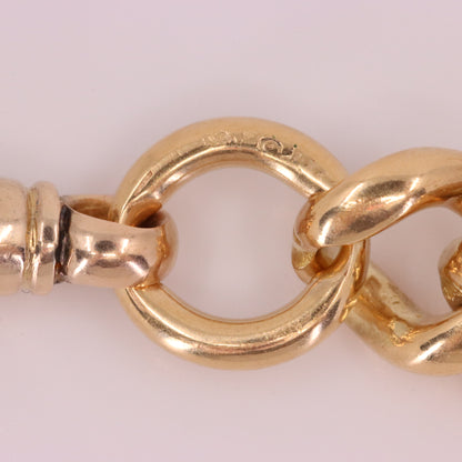Antique 9ct Hallmarked Rose Gold 5.5 Inch Albert Chain Extension T Bar Dog Clip