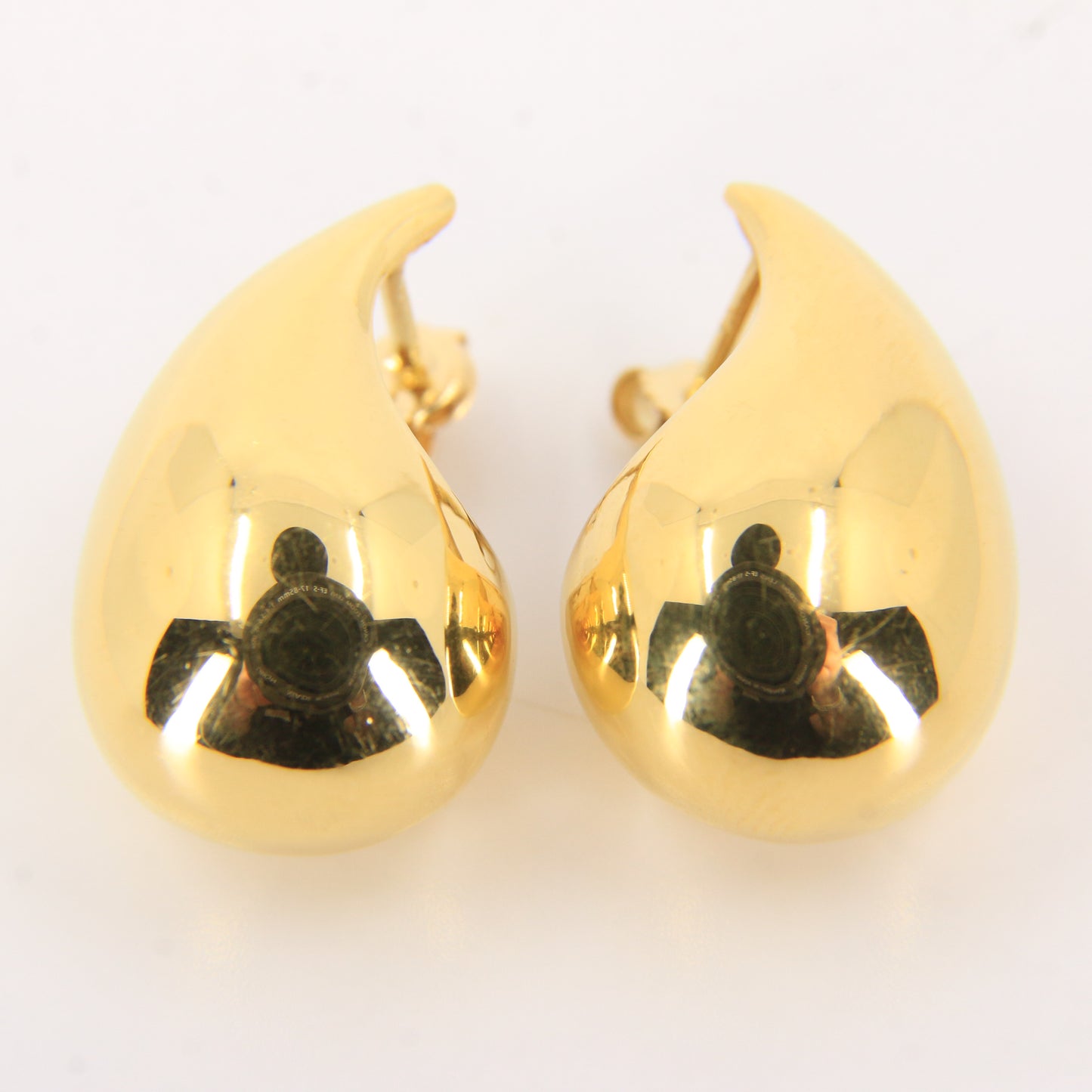 Vintage 9ct Hallmarked Yellow Gold Teardrop Stud Drop Earrings Boxed Gift