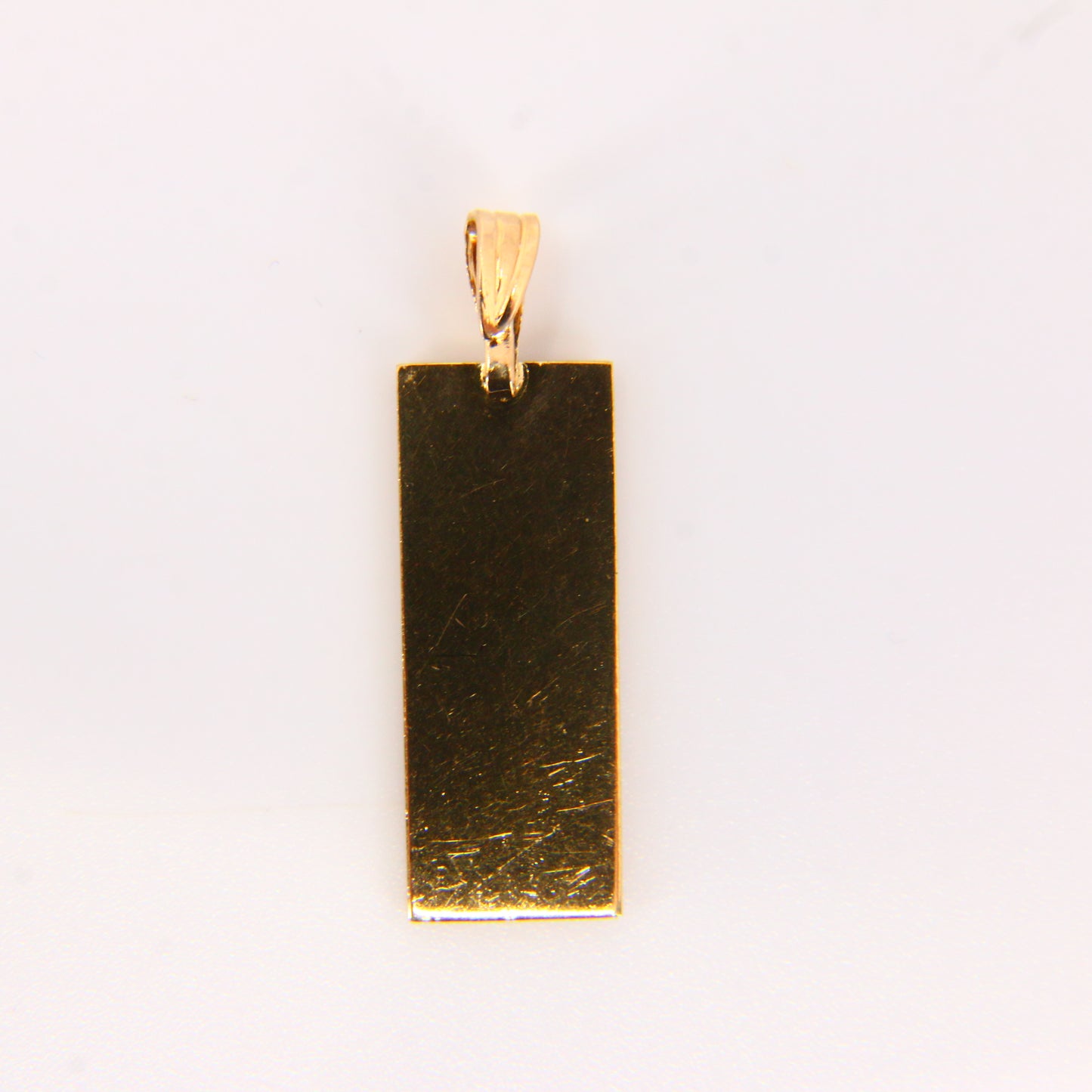 Small Vintage 9ct Gold Ingot Pendant Hallmarked London 1981 Yellow Gold Charm