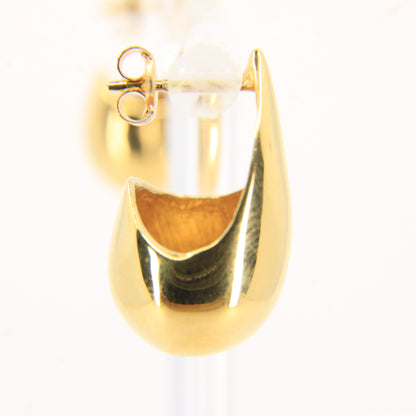 Vintage 9ct Hallmarked Yellow Gold Teardrop Stud Drop Earrings Boxed Gift