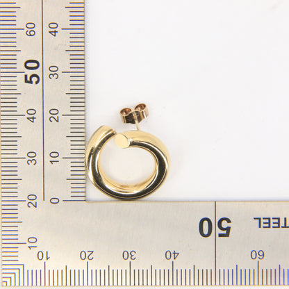 Vintage 9ct Hallmarked Yellow Gold Twist Hoop Stud Earrings Classic Boxed Gift