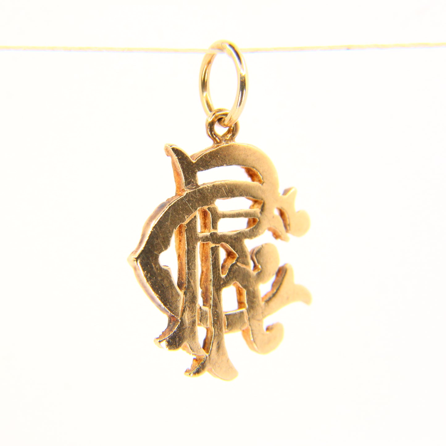 Vintage 9ct Football Team Charm Rangers Gold Pendant Hallmarked Yellow Gold